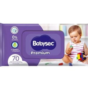 Toallitas humedas Babysec Premium - 70 Unidades