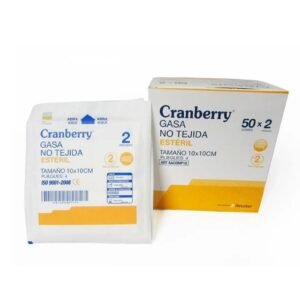 Gasa No Tejida 10 X 10 Cranberry - 50 unidades
