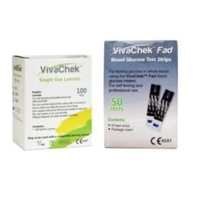 50 Tiras + 100 Lancetas Vivachek